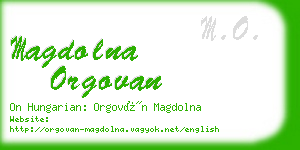 magdolna orgovan business card